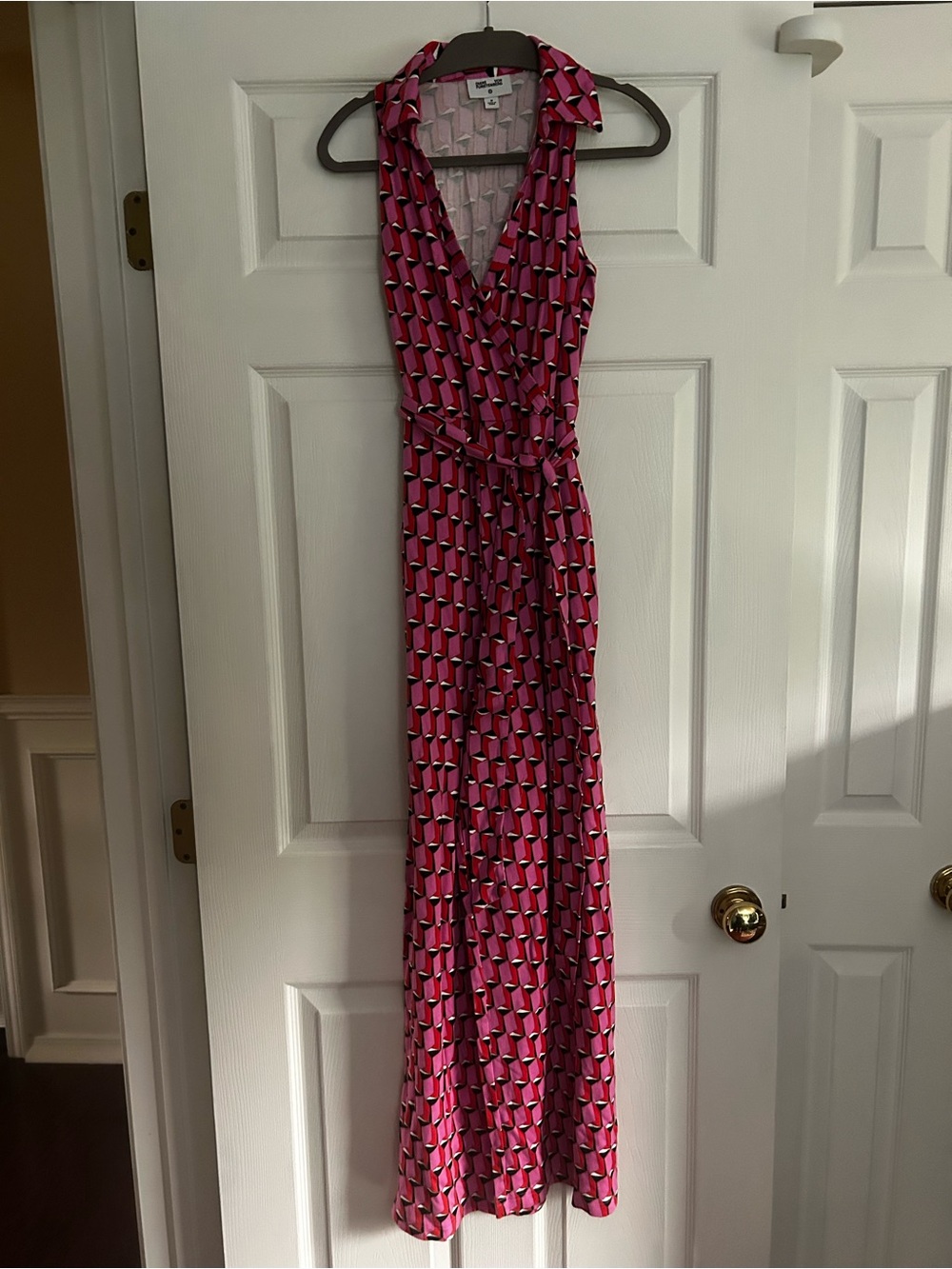 Diane Von Furstenberg Pink Geo Jumpsuit - Picture 3 of 6